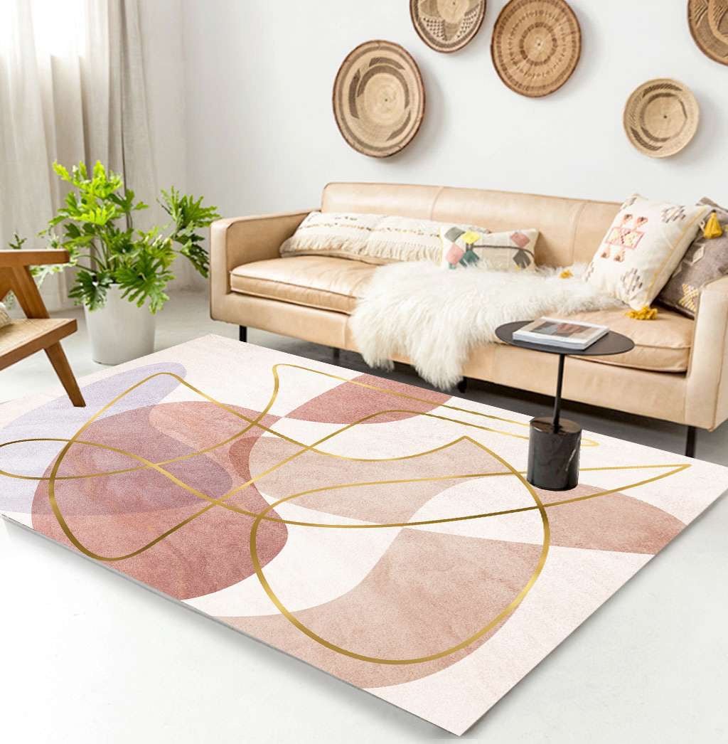 AVALIN pink texture Rug - SHAGHAF HOME