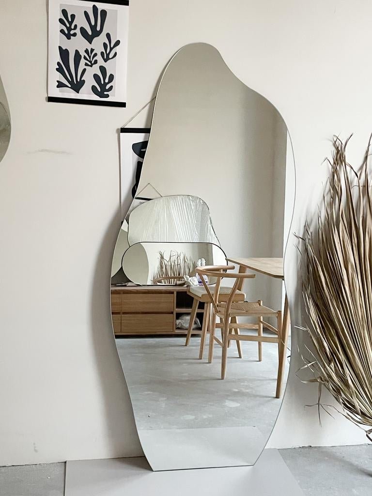 Backlit irregular shape frameless wall Mirror - SHAGHAF HOME