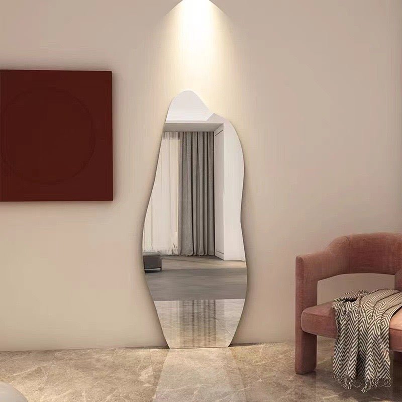 Backlit irregular shape frameless wall Mirror - SHAGHAF HOME