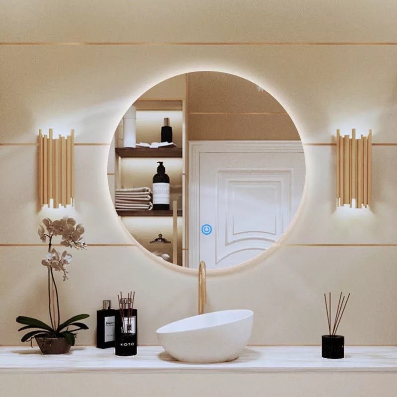 Backlit round wall frameless Mirror - SHAGHAF HOME