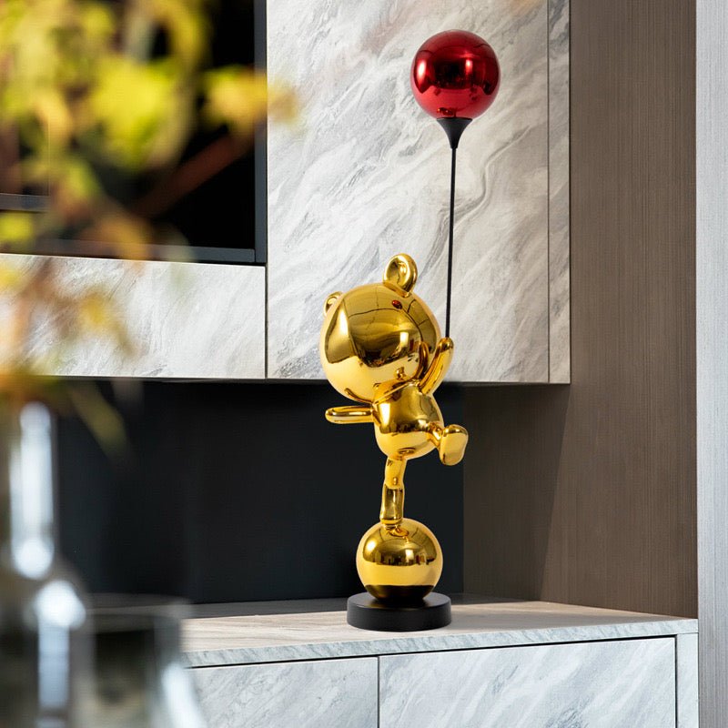 Ballon gold bear abstract - SHAGHAF HOME