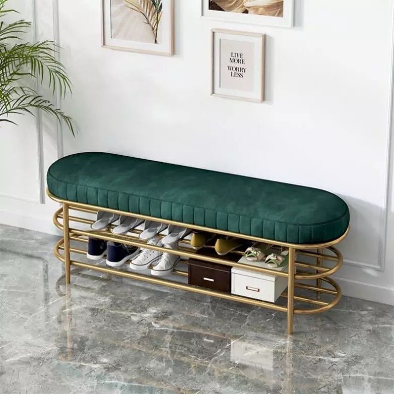 Bench Footstool with shoes shelves - SHAGHAF HOME