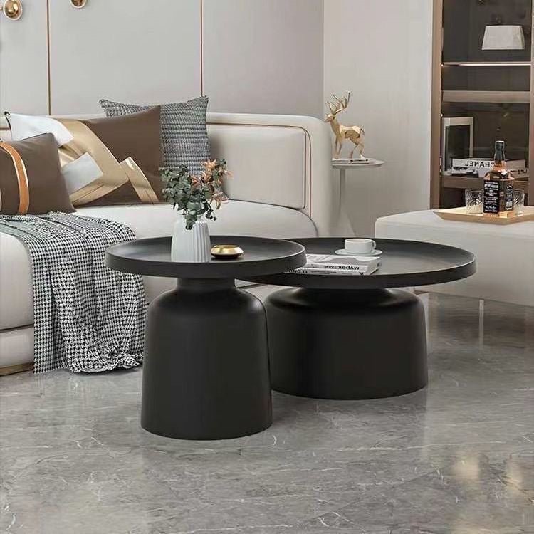 Black Iron cozy coffee table set - SHAGHAF HOME