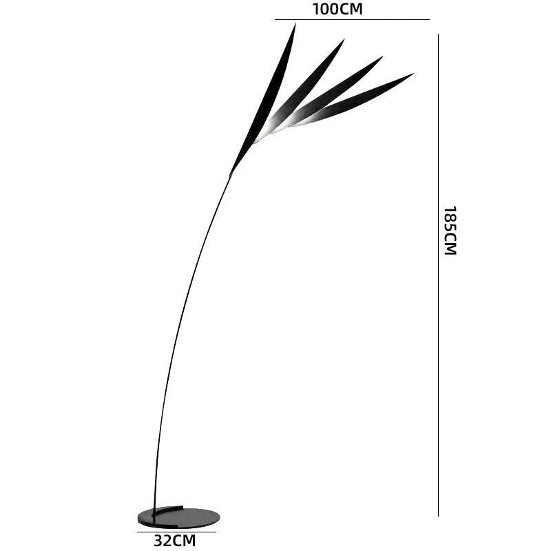 Black leaves large floor lamp - SHAGHAF HOME