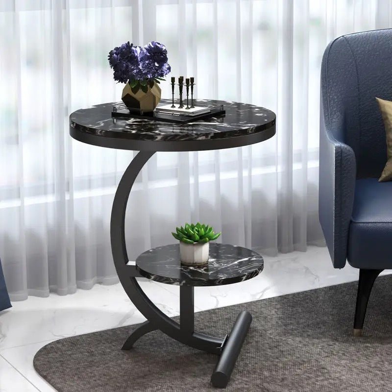 Black marble side table - SHAGHAF HOME