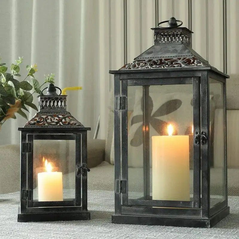 Black Moroccan design Lanterns set - SHAGHAF HOME