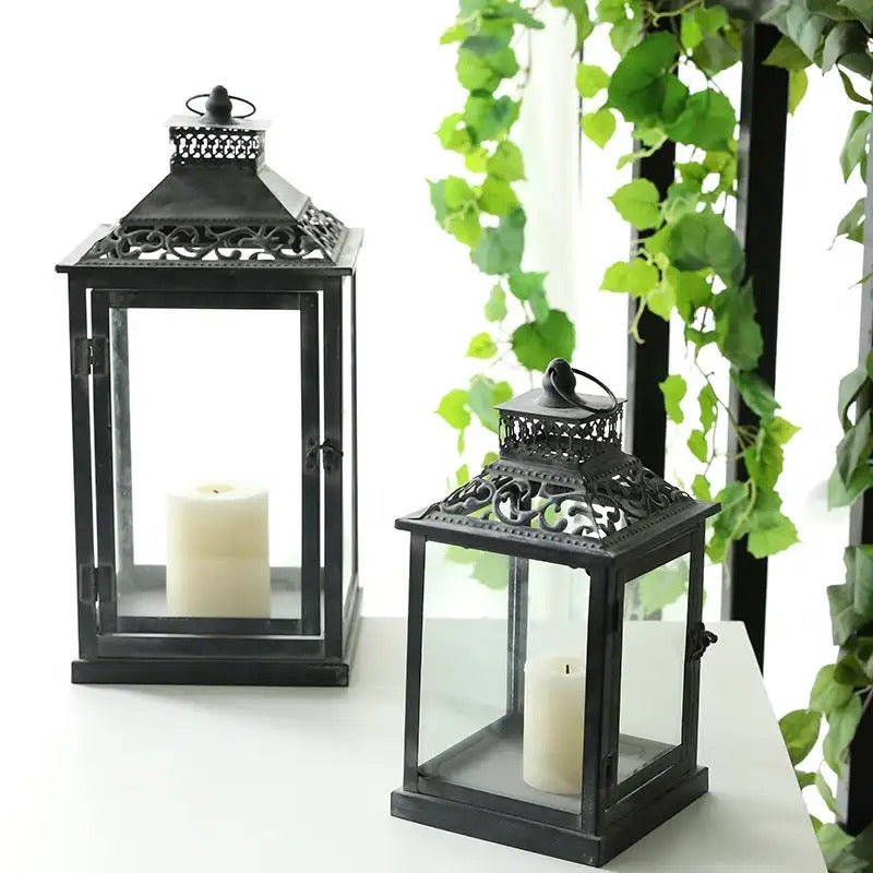 Black Moroccan design Lanterns set - SHAGHAF HOME
