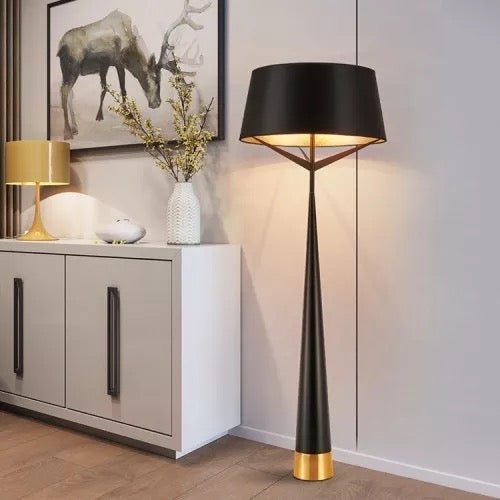 Black with gold floor lamp 11990 - SHAGHAF HOME