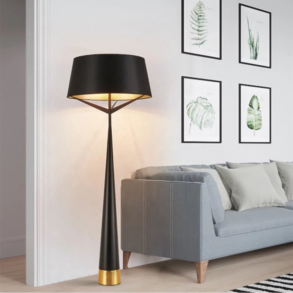 Black with gold floor lamp 11990 - SHAGHAF HOME