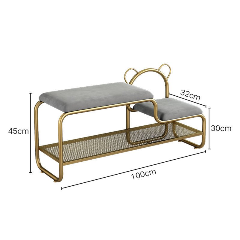 Bunor footstool with shoes shelf - SHAGHAF HOME