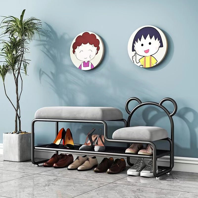 Bunor footstool with shoes shelf - SHAGHAF HOME