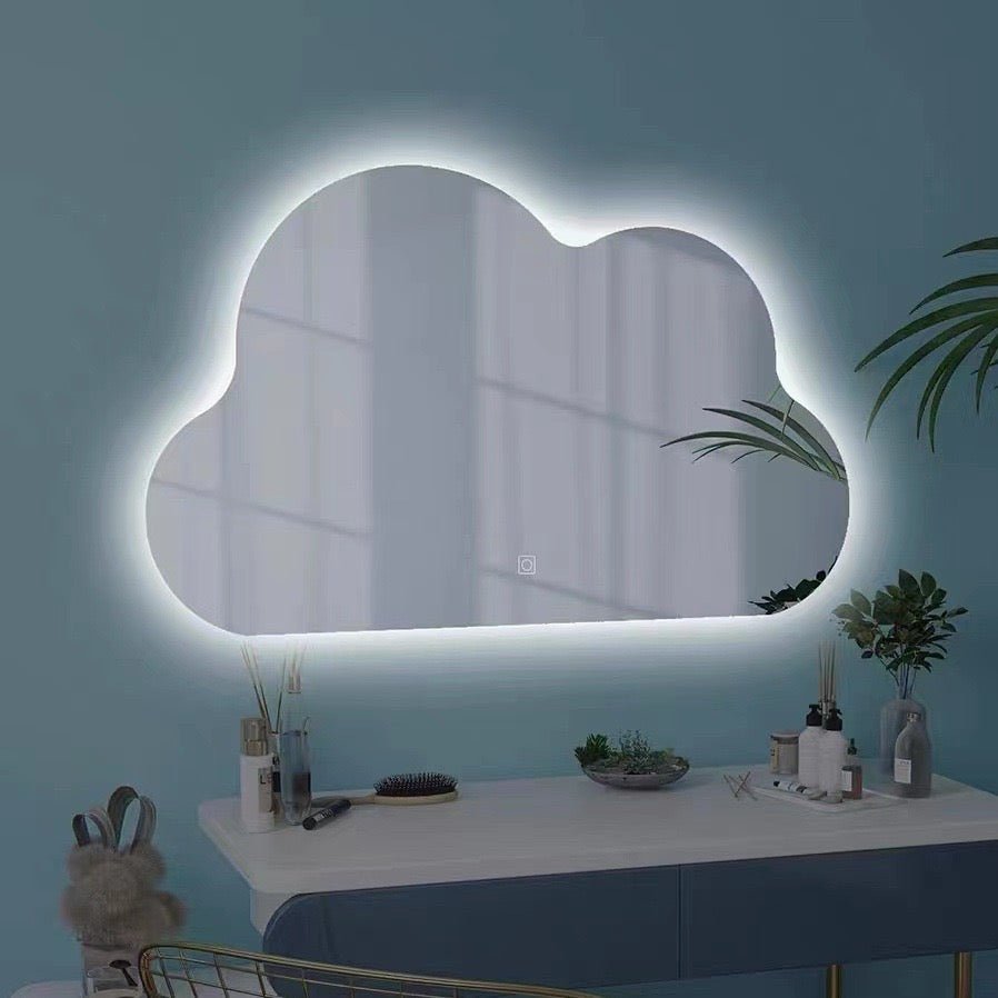 Cloud shape frameless backlit wall mirror - SHAGHAF HOME