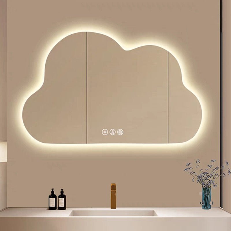 Cloud shape frameless backlit wall mirror - SHAGHAF HOME