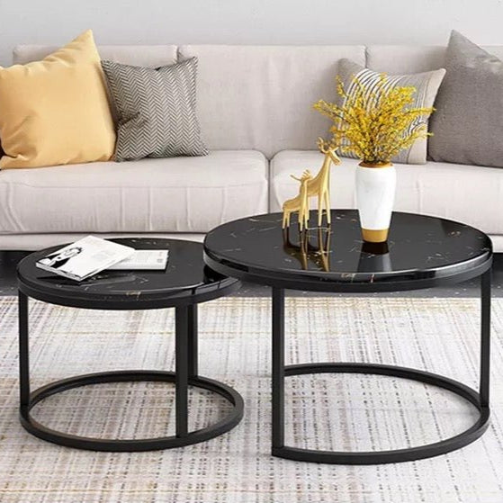 Cornoro marble coffee table set - SHAGHAF HOME
