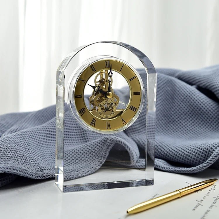 Crystal Arch Table Clock - SHAGHAF HOME