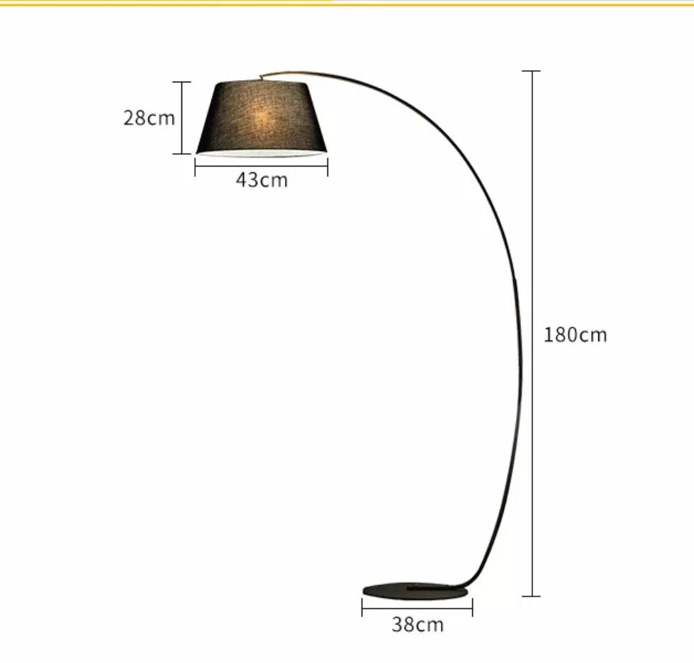 Curve style black floor lamp - SHAGHAF HOME