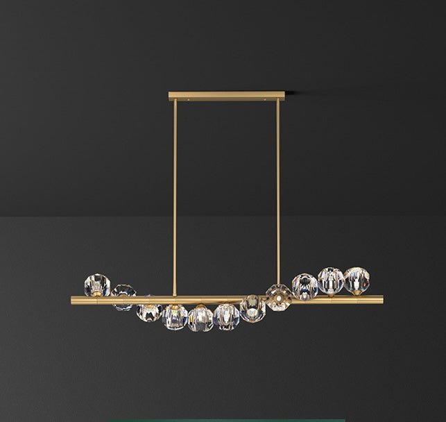 Diamond line dining chandelier - SHAGHAF HOME