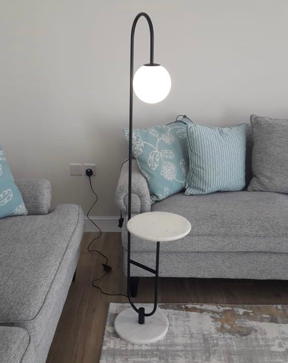 Double marble black floor lamp - SHAGHAF HOME