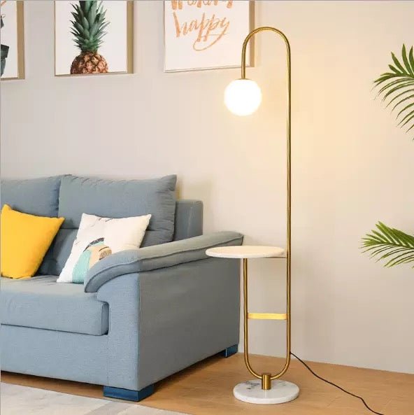 Double Marble floor lamp - SHAGHAF HOME