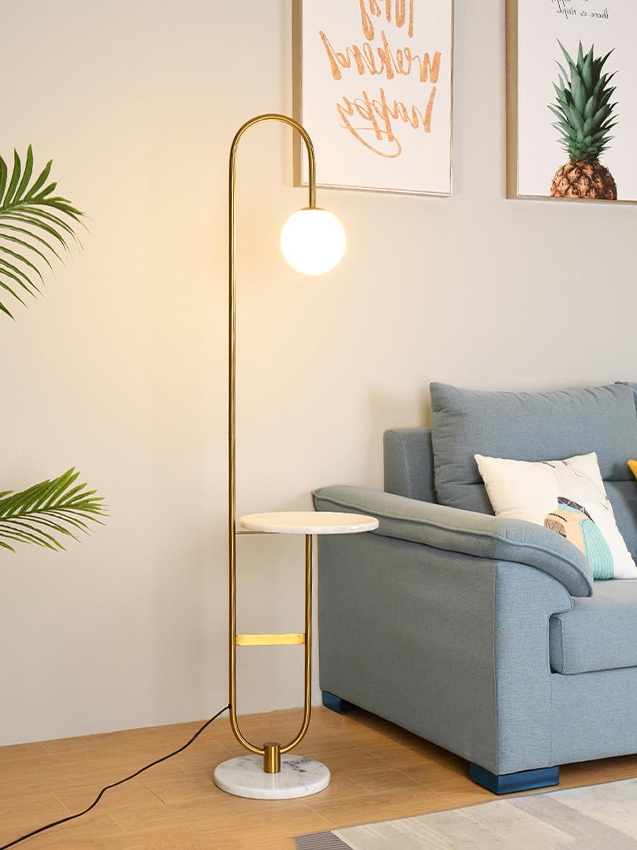 Double Marble floor lamp - SHAGHAF HOME