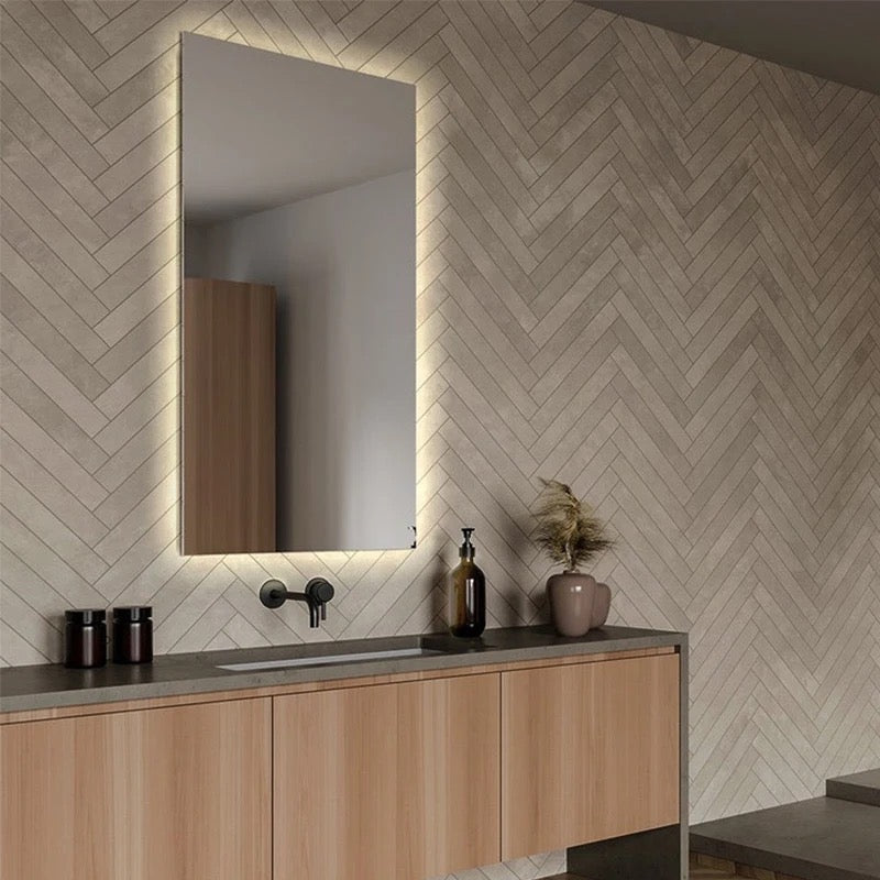 Frameless Rectangle backlit Wall mirror (3 sizes) - SHAGHAF HOME