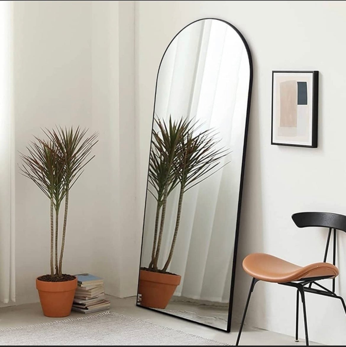 FULL LENGHT HALF MOON ARCH MIRROR (BLACK) - SHAGHAF HOME