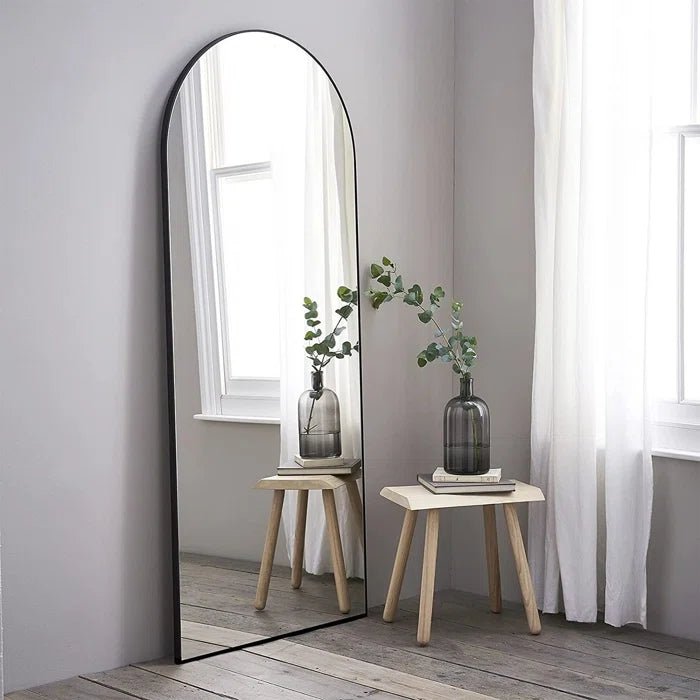 FULL LENGHT HALF MOON ARCH MIRROR (BLACK) - SHAGHAF HOME