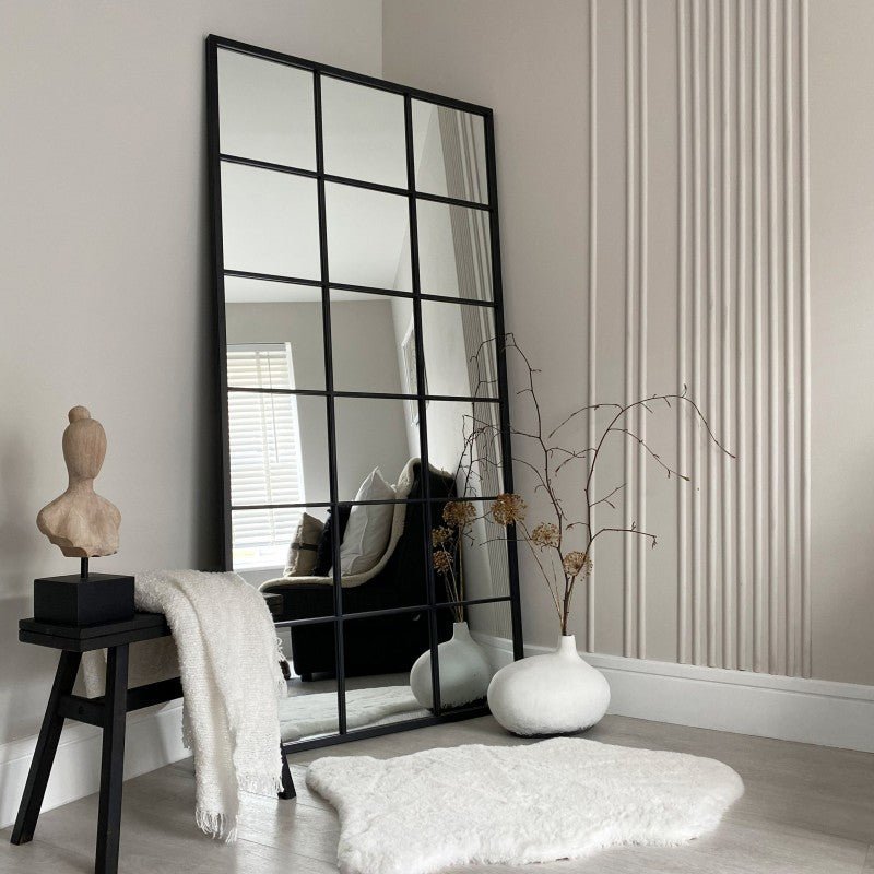 full length Rectangular window shop wall and floor mirror (180x90 CM) - SHAGHAF HOME