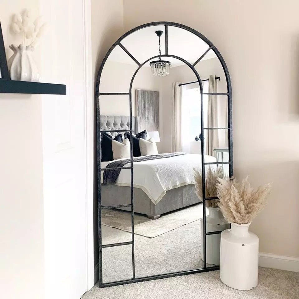Full length Window arch Mirror (BLACK) - SHAGHAF HOME