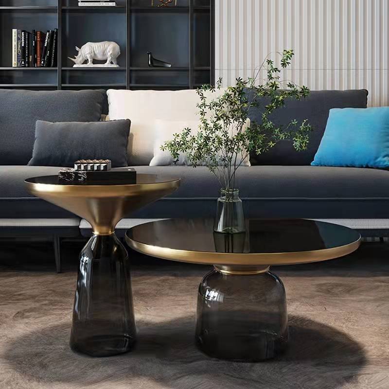 Glass coffee table set - SHAGHAF HOME