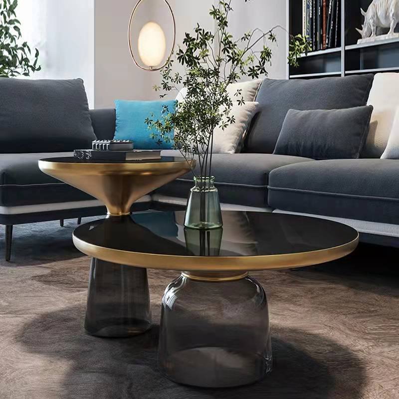 Glass coffee table set - SHAGHAF HOME