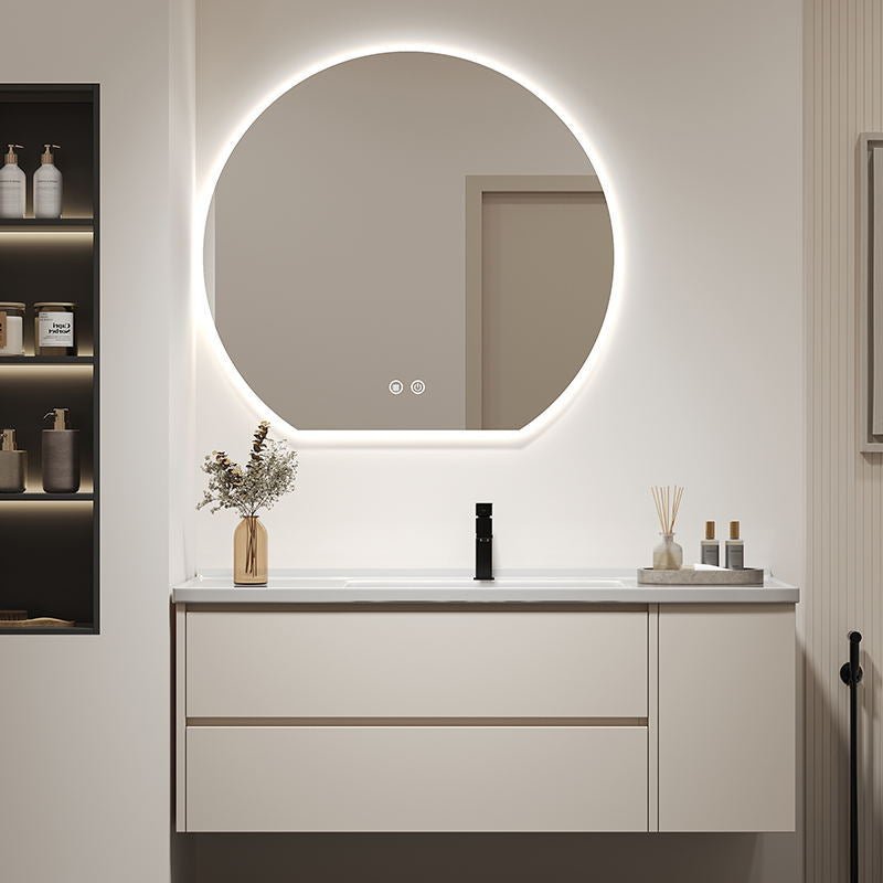 Half Moon Round Led Wall Mirror - SHAGHAF HOME