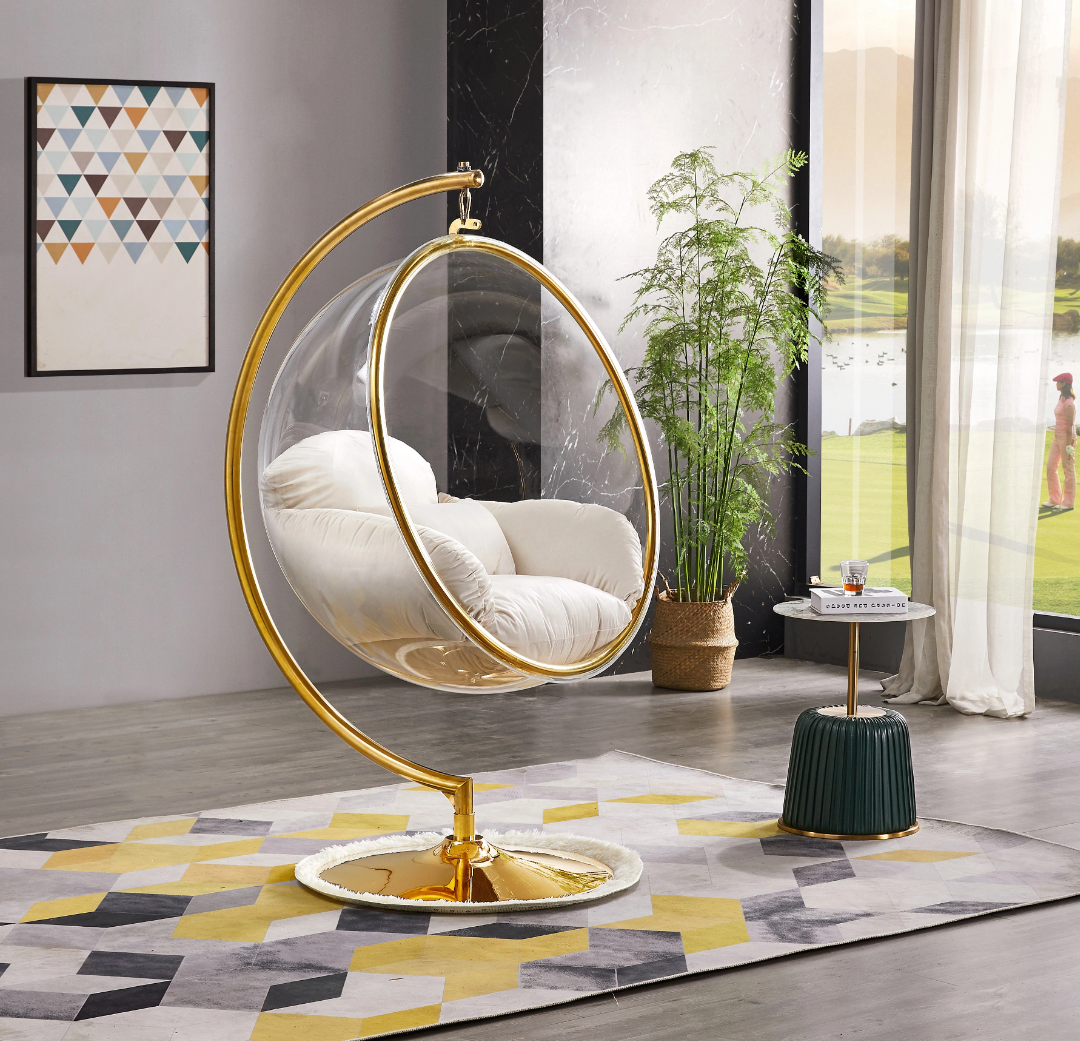 Modern acrylic transparent bubble swing chair SHAGHAF HOME