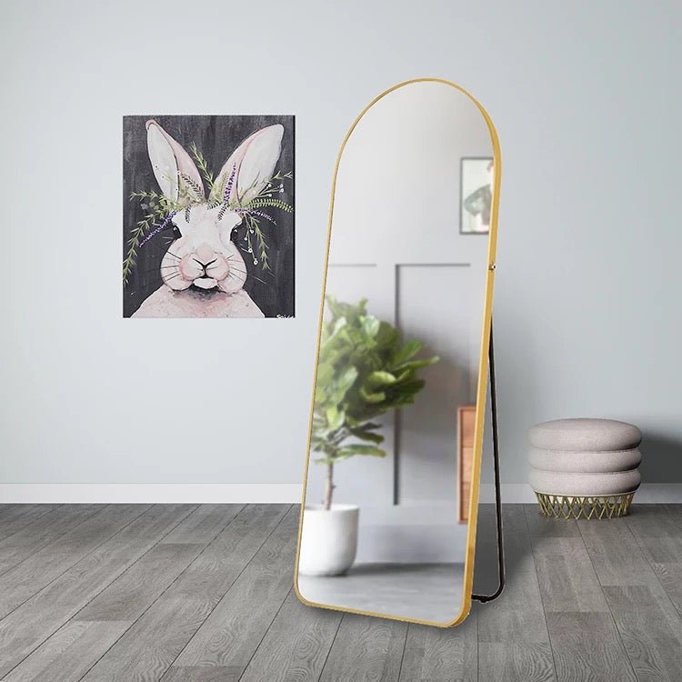 Large Floor and Wall Arch Mirror GOLD - SHAGHAF HOME