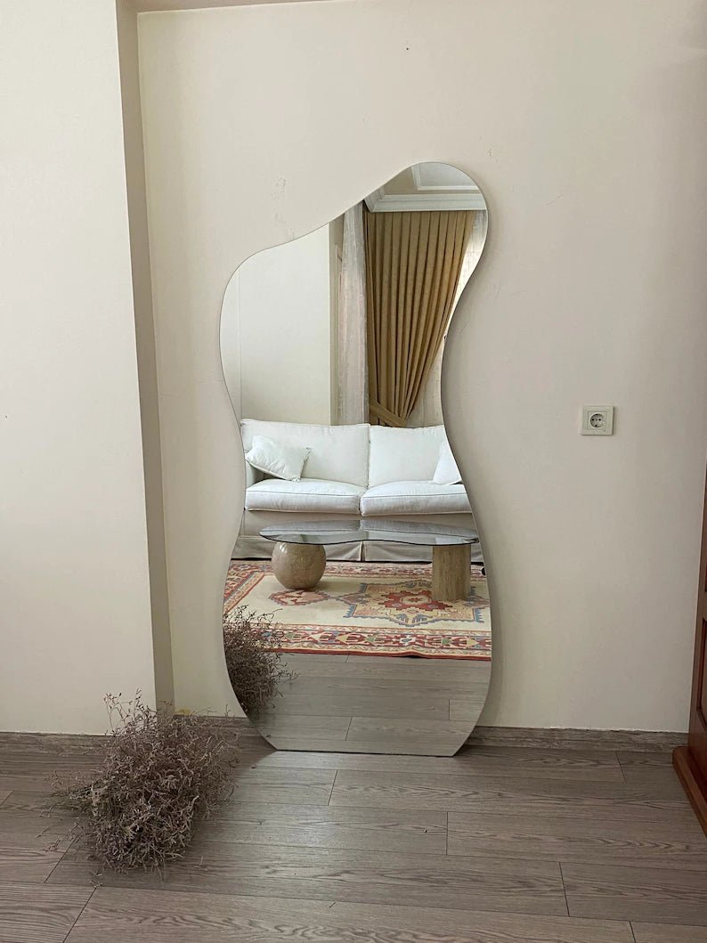 Large Irregular frameless backlight mirror - SHAGHAF HOME