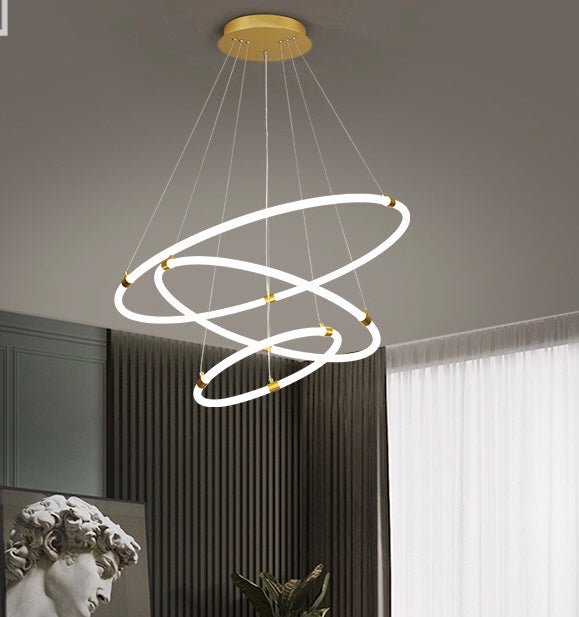 LEEZ modern LED circles Chandelier - SHAGHAF HOME