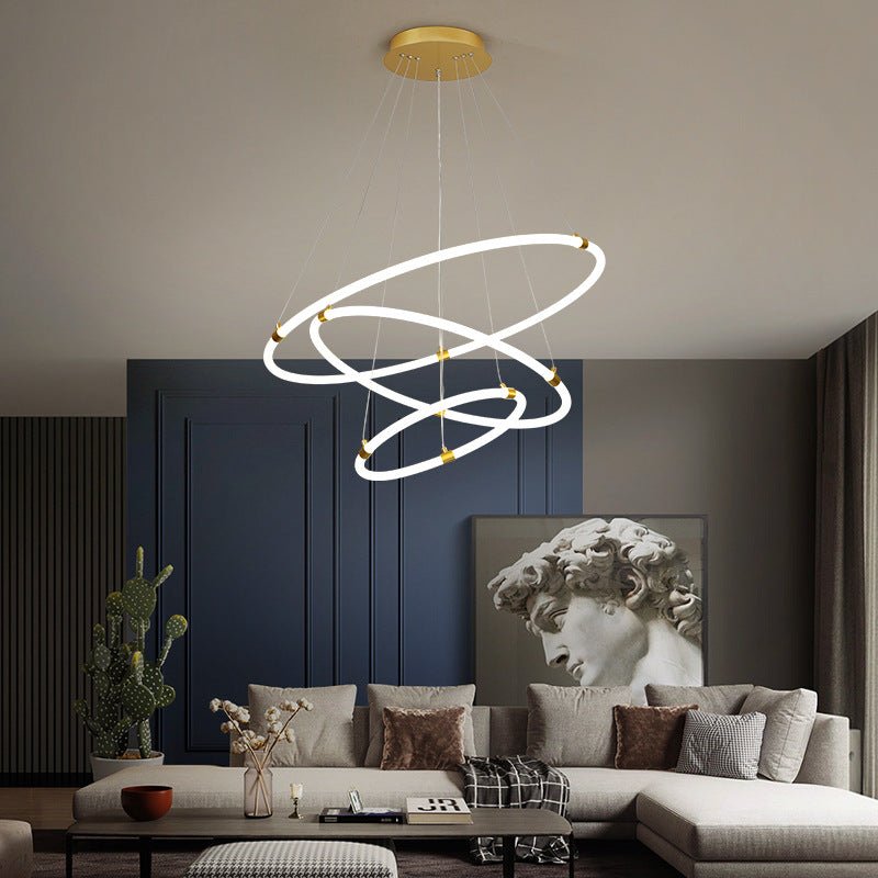 LEEZ modern LED circles Chandelier - SHAGHAF HOME