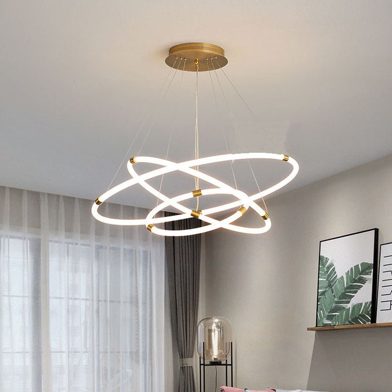 LEEZ modern LED circles Chandelier - SHAGHAF HOME