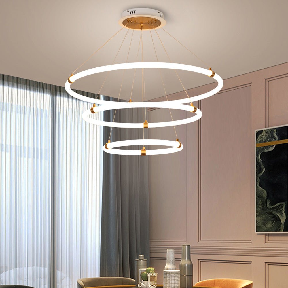 LEEZ modern LED circles Chandelier - SHAGHAF HOME