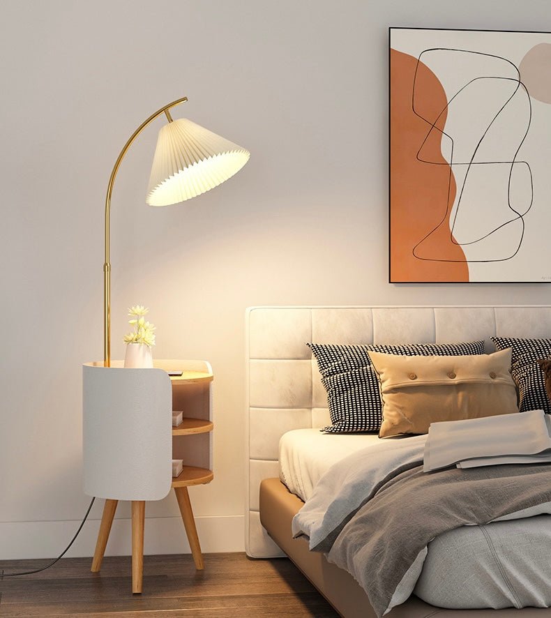 LETHOS side table with floor lamp - SHAGHAF HOME