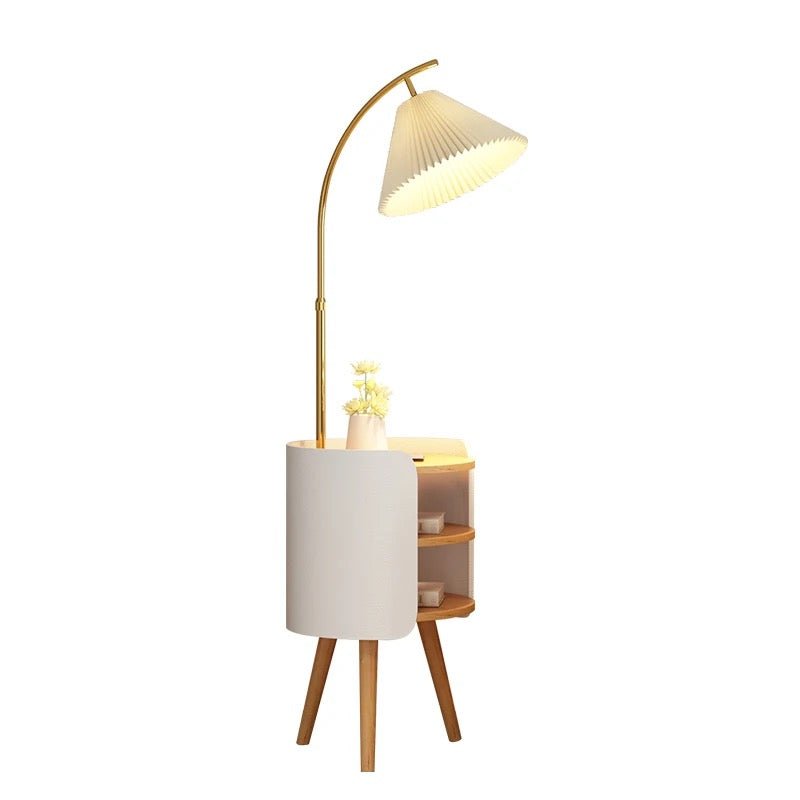 LETHOS side table with floor lamp - SHAGHAF HOME