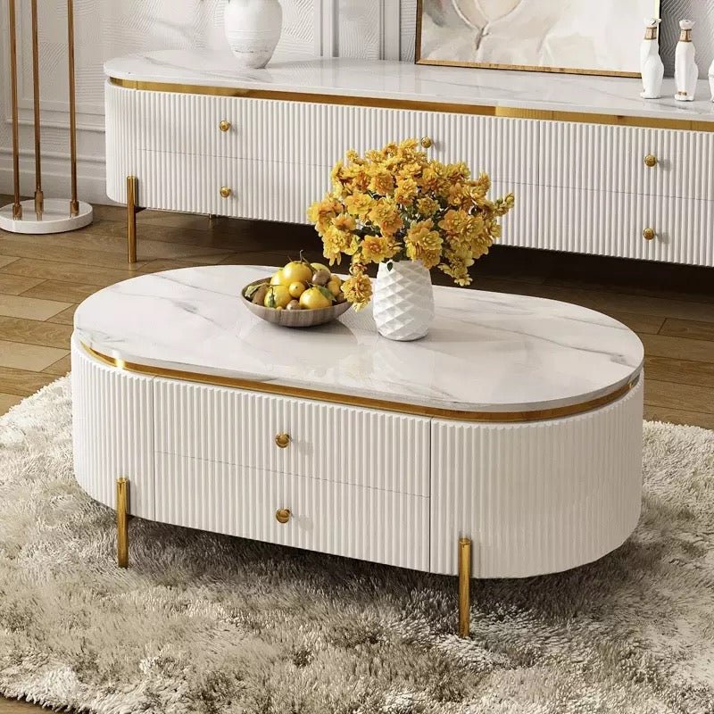 Lin marble coffee table - SHAGHAF HOME