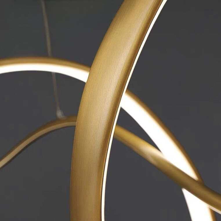 Line Art wavy pendant gold light - SHAGHAF HOME