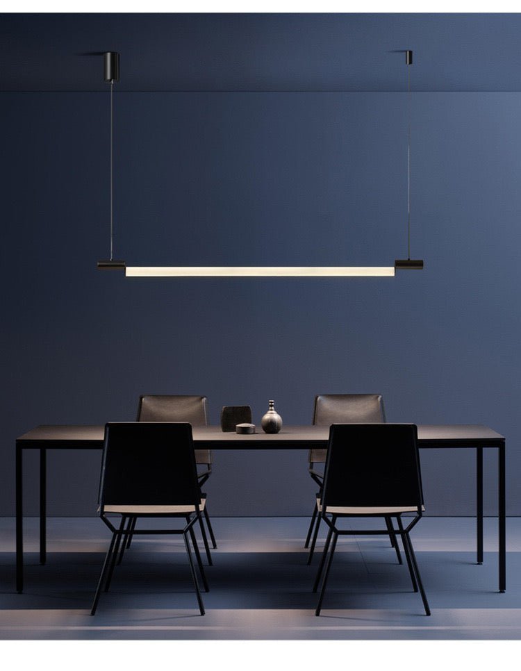 Linear Island Lighting Contemporary Kitchen Metal Single Light Pendant Light - SHAGHAF HOME