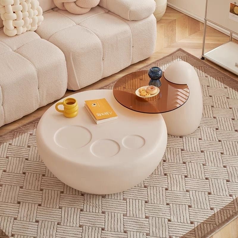 Luxury wood bamboo style coffee table - SHAGHAF HOME
