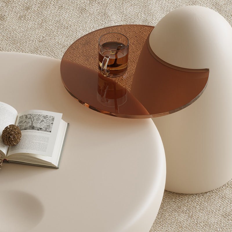 Luxury wood bamboo style coffee table - SHAGHAF HOME