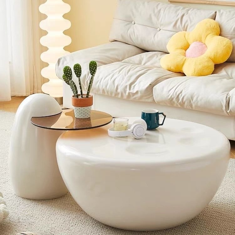 Luxury wood bamboo style coffee table - SHAGHAF HOME