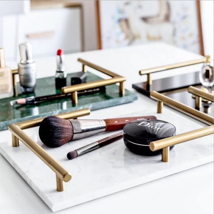 Marble L serving tray - SHAGHAF HOME