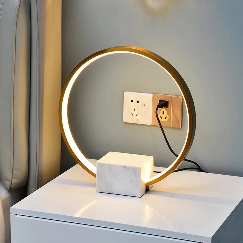 Marble ring Table lamp - SHAGHAF HOME
