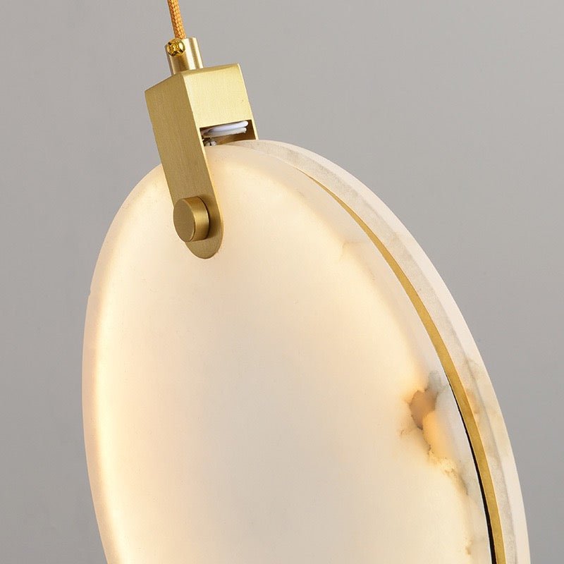 Marble texture round pendant light - SHAGHAF HOME